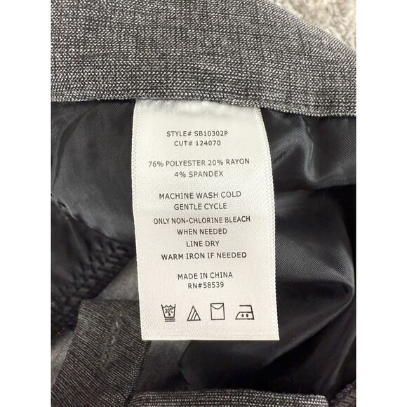 Kut From The Kloth Petites Size 10P Straight Leg Stretch Pants Heather Gray Zip - Picture 10 of 11